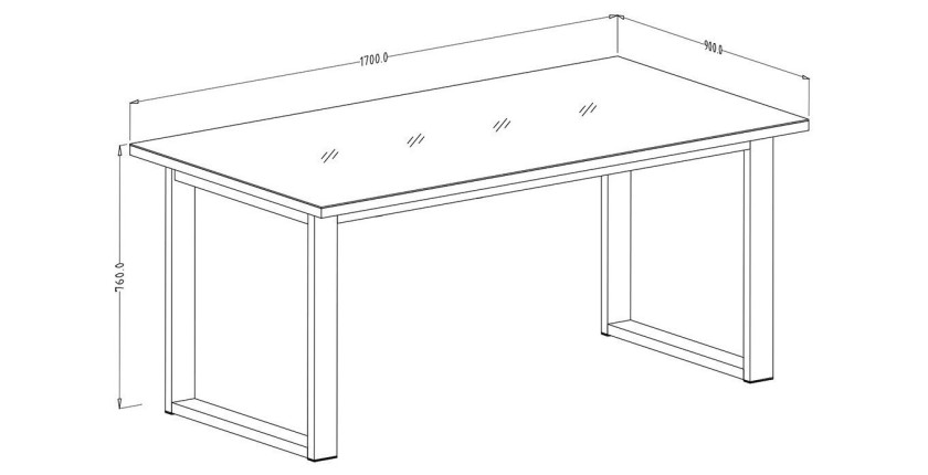 Table extensible 10 personnes pour salle à manger collection MILO coloris chêne.