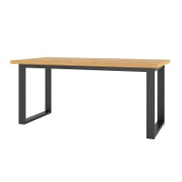 Table extensible 10 personnes pour salle à manger collection MILO coloris chêne.