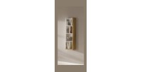 Étagère verticale murale coloris chêne et blanc avec LED intégrées. Collection MENDOZA.