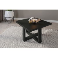 Table basse design forme carrée collection COXI Coloris noir super mat.