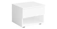 Chevets, collection NOFI. Lot de deux tables de nuit coloris blanc