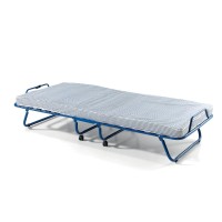 Lit pliant à roulettes en métal 80x190cm NAZARE, sommier et matelas inclus