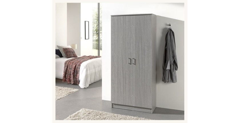 Armoire de rangement REY 80cm, idéal pour votre entrée, votre buanderie ou encore votre salle de bain.