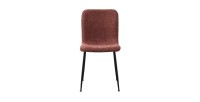 Chaise 'ALICE' Bouclé Rose, dimension H81.5 x L42 x P57, idéal pour votre cuisine ou salle à manger