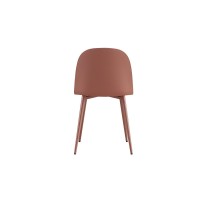 Chaise 'JASMON' coussin PU Terracotta, dimension H81 x L51 x P44, idéal pour votre cuisine ou salle à manger