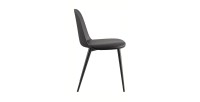 Chaise 'JASMON' coussin PU Noir, dimension H81 x L51 x P44, idéal pour votre cuisine ou salle à manger