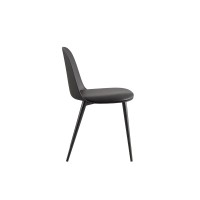 Chaise 'JASMON' coussin PU Noir, dimension H81 x L51 x P44, idéal pour votre cuisine ou salle à manger