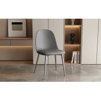 Chaise 'JASMON' coussin PU Gris, dimension H81 x L51 x P44, idéal pour votre cuisine ou salle à manger