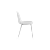 Chaise 'JASMON' Coussin PU Blanc, dimension H81 x L51 x P44, idéal pour votre cuisine ou salle à manger