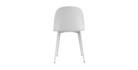 Chaise 'JASMON' Coussin PU Blanc, dimension H81 x L51 x P44, idéal pour votre cuisine ou salle à manger