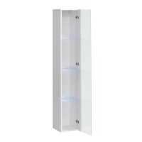 vitrine suspendue blanche avec 1 porte vitrée et éclairage LED inclus. Collection SWITCH.