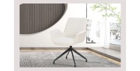 Chaise OMAR Bouclé Blanc, dimension H84 x L66 x D58, idéal pour votre cuisine ou salle à manger