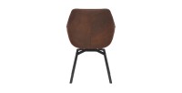 Chaise DORA PU Micro fibre Brun, dimensions: H84 x L59.5 x P62 cm, idéal pour votre cuisine ou salle à manger
