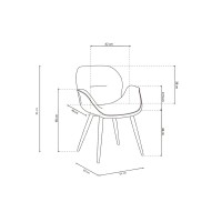 Chaise MAXIMA Tissu Beige, dimension H85 x L64 x P60, idéal pour votre cuisine ou salle à manger