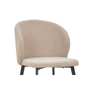 Chaise TOLO Tissu Bouclé Sable, dimension H80 x L51 x P55, idéal pour votre cuisine ou salle à manger