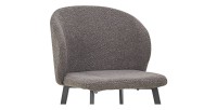 Chaise TOLO Tissu Bouclé Gris, dimension H80 x L51 x P55, idéal pour votre cuisine ou salle à manger