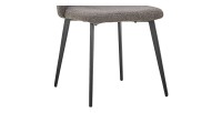 Chaise TOLO Tissu Bouclé Gris, dimension H80 x L51 x P55, idéal pour votre cuisine ou salle à manger