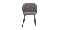 Chaise TOLO Tissu Bouclé Gris, dimension H80 x L51 x P55, idéal pour votre cuisine ou salle à manger