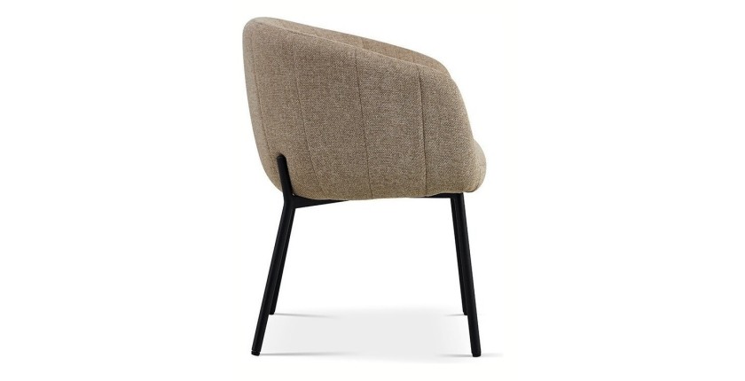 Chaise SEVILLE tissu bouclé sable, dimension H79 x L57 x P62, idéal pour votre cuisine ou salle à manger