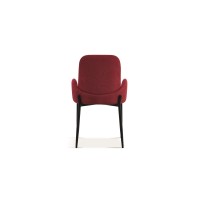 Chaise BALBOA Tissu Rouge, dimension H88 x L60 x P57, idéal pour votre cuisine ou salle à manger