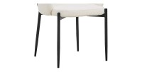 Chaise BALBOA tissu bouclé blanc, dimension H88 x L60 x P57, idéal pour votre cuisine ou salle à manger