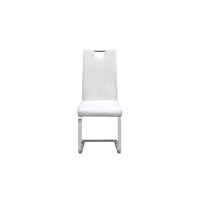 Chaise SOFI PU Blanc, dimension H99 x L43 x P57 cm, idéal pour votre cuisine ou salle à manger