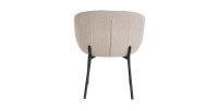 Chaise SEVILLE Tissu bouclé Sable, dimension H79 x L57 x P62, idéal pour votre cuisine ou salle à manger