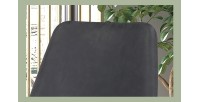 Chaise MICRA PU Gris foncé, dimensions: H86 x L49 x P61 cm, idéal pour un salon de prestige