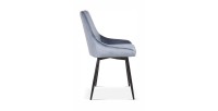 Chaise MICRA Velours Bleu, dimensions: H86 x L49 x P61 cm, idéal pour un salon de prestige