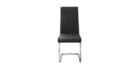 Chaise ALI PU Noir, dimensions: H101 x L42 x P61 cm, idéal pour une salle a manger unique