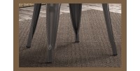Chaise VIVI Métal et orme foncé, dimensions: H84 x L44 x P51 cm, idéal pour une salle à manger rustique