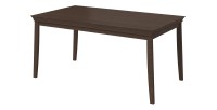 Table extensible jusqu'à 240cm pour 10 personnes pour salle à manger Collection PALACE. Coloris chêne foncé.