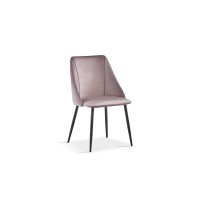 Chaise MARIA Velours Rose, dimensions: H84 x L47 x P54 cm, idéal pour une salle a manger design et moderne