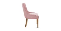 Chaise ROYA Tissu rose, dimension H93 x L56 x P60, idéal pour votre cuisine ou salle à manger