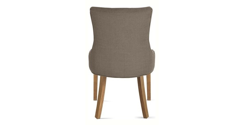 Chaise ROYA Tissu Taupe, dimension H93 x L56 x P60 cm, idéal pour votre cuisine ou salle à manger