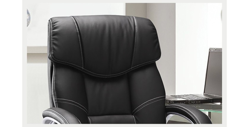Chaise de bureau LIDA PU Noir, un choix confortable et élégant pour votre bureau