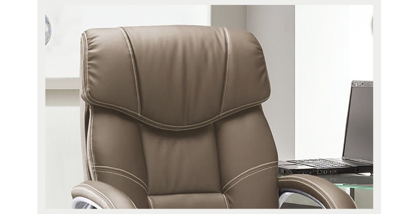 Chaise de bureau LIDA PU Taupe, un choix confortable et élégant pour votre bureau