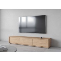 Meuble TV 180cm collection MAANUM. Couleur chêne clair.