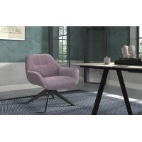 Chaise pivotante LAS en velours grise pour un salon design.