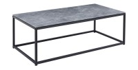 Table basse TRAMPSTA en verre effet gris pierre, idéal pour un salon unique