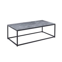 Table basse TRAMPSTA en verre effet gris pierre, idéal pour un salon unique