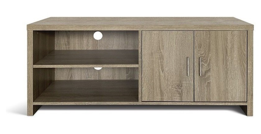 Meuble TV collection MODENE effet bois exotique Sonoma. Meuble style contemporain.