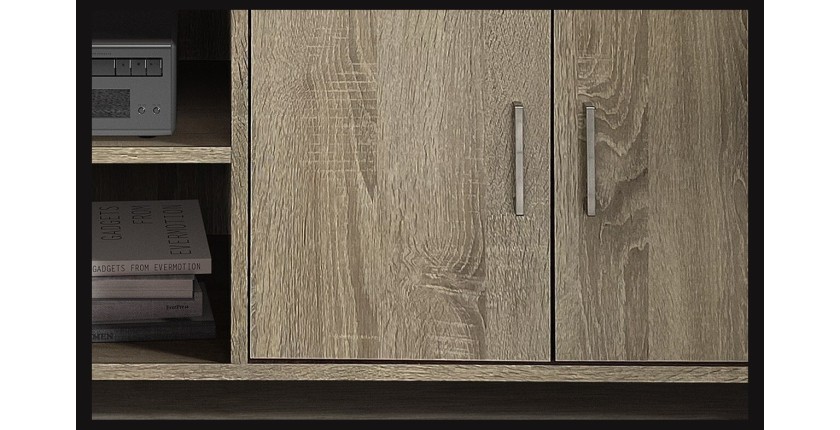 Meuble TV collection MODENE effet bois exotique Sonoma. Meuble style contemporain.