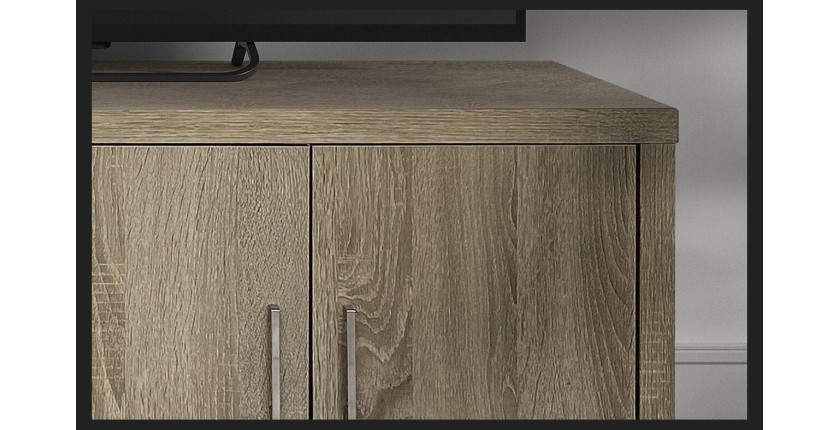 Meuble TV collection MODENE effet bois exotique Sonoma. Meuble style contemporain.