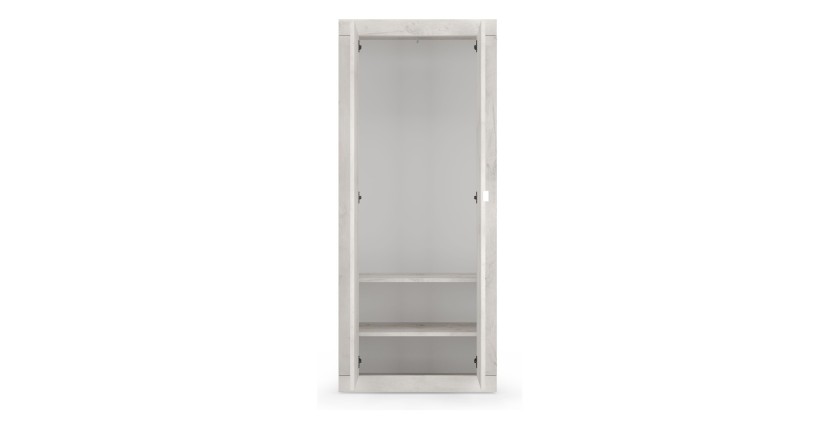 Armoire d'entrée, collection CISA, coloris chêne blanc