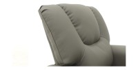 Mini fauteuil relax ITCHI relevable manuellement matière PU couleur gris, idéal pour un salon confortable