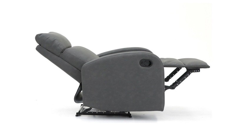 Fauteuil relax ERA relevable manuellement matière PU couleur noir, un fauteuil d'exception