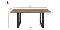 Table à manger EDWAR longueur 180cm en décor bois exotique mango, idéal pour une salle à manger conviviale