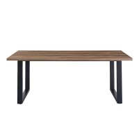 Table à manger EDWAR longueur 200cm en décor bois exotique mango, idéal pour une salle à manger conviviale