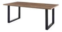 Table à manger EDWAR longueur 200cm en décor bois exotique mango, idéal pour une salle à manger conviviale